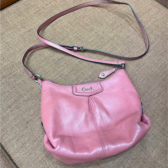 Coach Handbags - Coach Pink Blush Leather Crossbody Bag